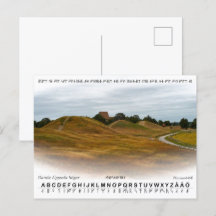 Vykort — Kungshögarna + runalfabetet