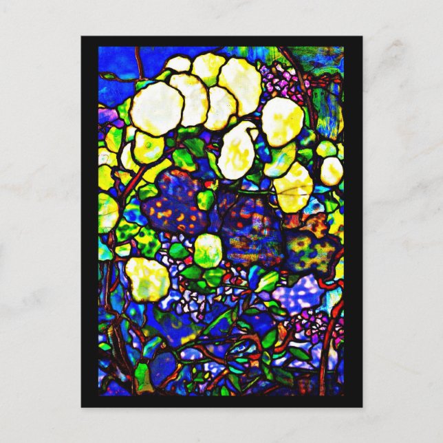 Vykort-lagat glas-Louis Tiffany 14 Vykort (Framsida)