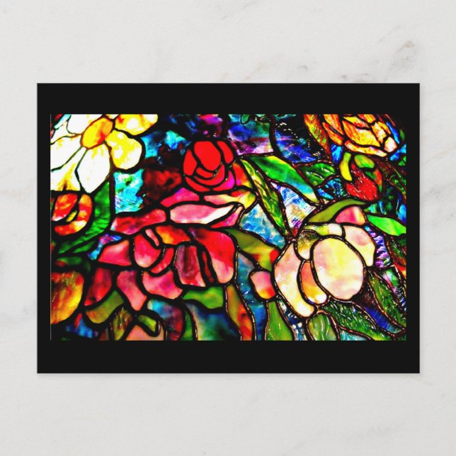 Vykort-lagat glas-Louis Tiffany 18 Vykort (Framsida)