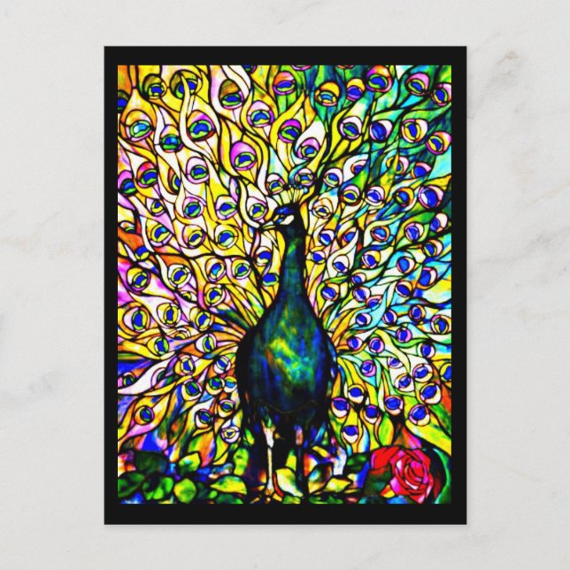 Vykort-lagat glas-Louis Tiffany 19 Vykort (Framsida)