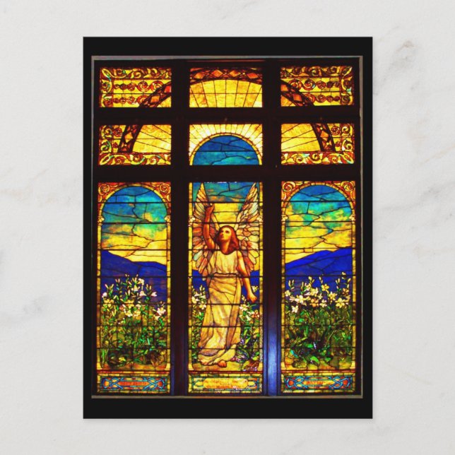 Vykort-lagat glas-Tiffany 10 Vykort (Framsida)