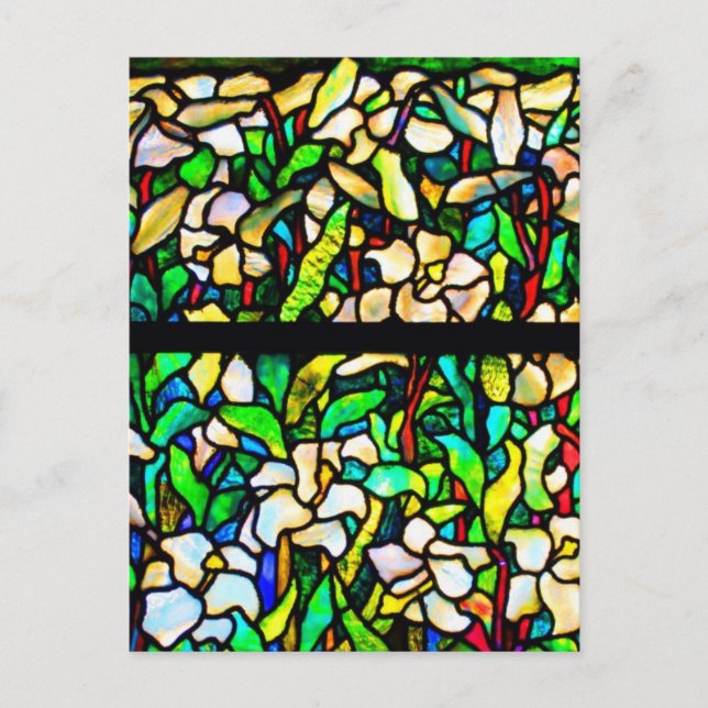 Vykort-lagat glas-Tiffany 14 Vykort (Framsida)