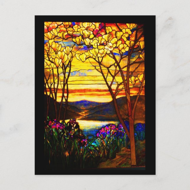 Vykort-lagat glas-Tiffany 9 Vykort (Framsida)