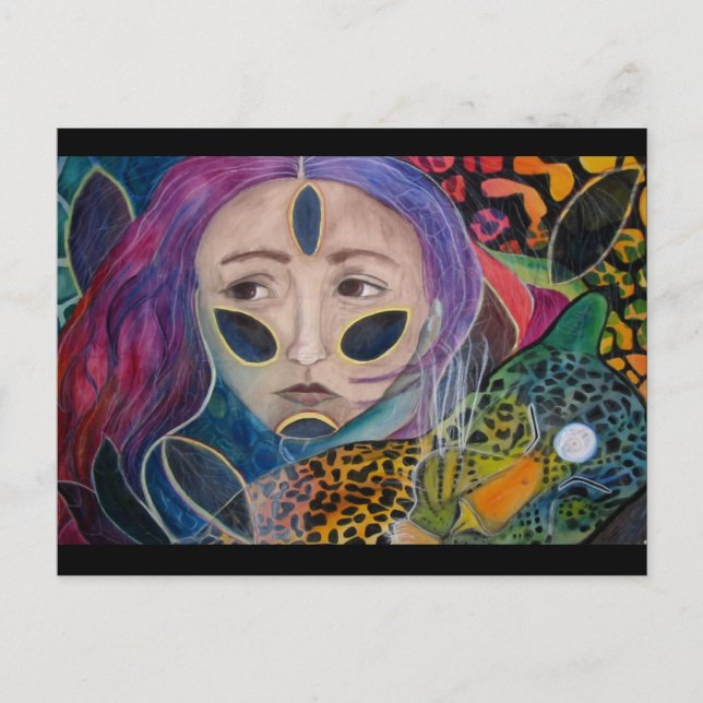 Vykort: ’Leopard Woman’ Vykort (Framsida)