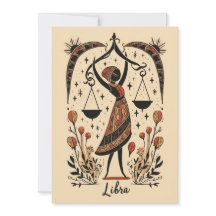 vykort - Libra Celestial Zodiac Art