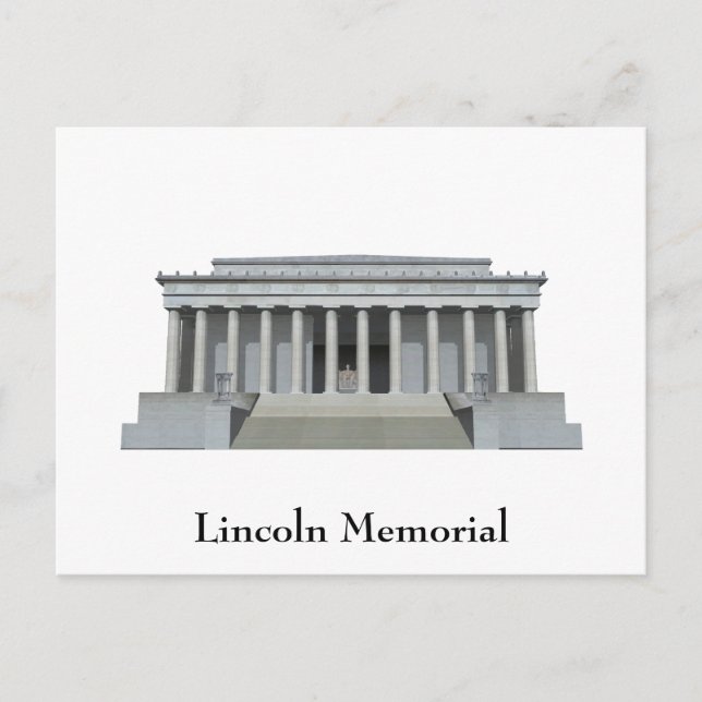 vykort: Lincoln Memorial: Washington DC Vykort (Framsida)