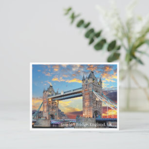 vykort - London Bridge, England UK
