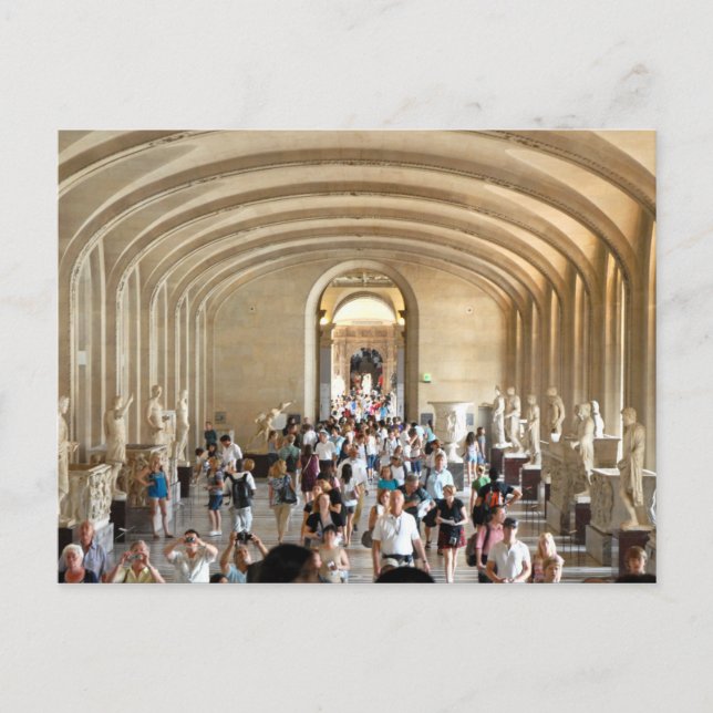 Vykort Louvre Museum i sommar, Paris Frankrike (Framsida)
