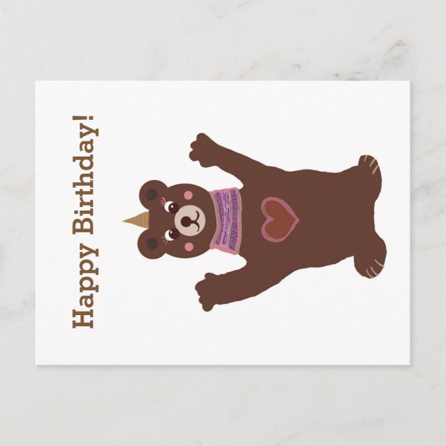 vykort Lycklig 1:a födelsedag (Framsida)