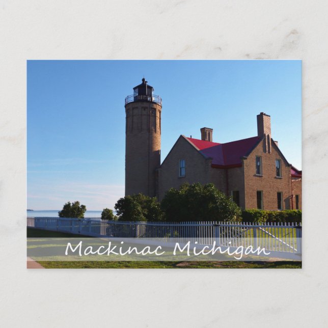 vykort/Mackinac-fyr Vykort (Framsida)