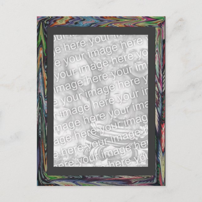 Vykort - mall för utstrykt färg ram (Framsida)