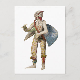 Vykort - Maskfigur "Bertchen" B (vit)