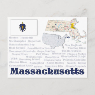 Vykort "Massachusetts"