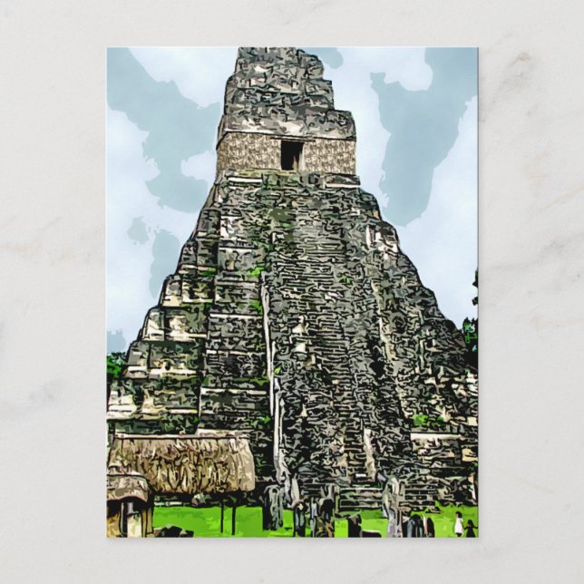 vykort: Mayan Temple vid Tikal, Guatemala Vykort (Framsida)