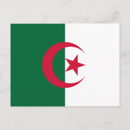 Vykort med Algeriets flagga