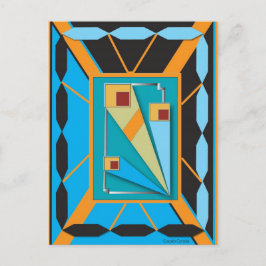 vykort med Art Deco stil
