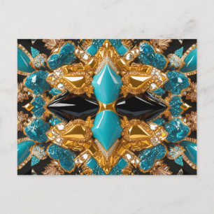 Vykort med Bahamas-färgdesign
