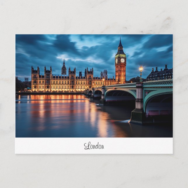Vykort med Big Ben, London. (Framsida)