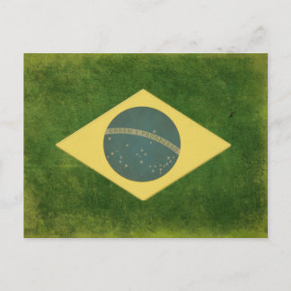 Vykort med brasiliansk Coola-Flagga