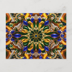 vykort med brasiliansk Färg-design