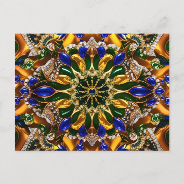 vykort med brasiliansk Färg-design (Framsida)