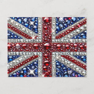 Vykort med brittiskt flaggmotiv