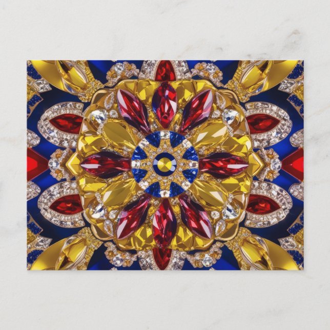 vykort med Colombias Färg Design (Framsida)