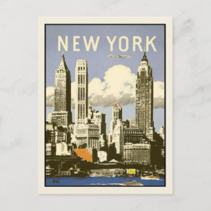 Vykort med cool vintage New York-utskrift