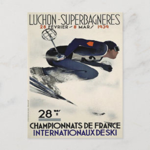 Vykort med Coola Ski Poster från Frankrike