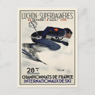 Vykort med Coola Ski Poster från Frankrike