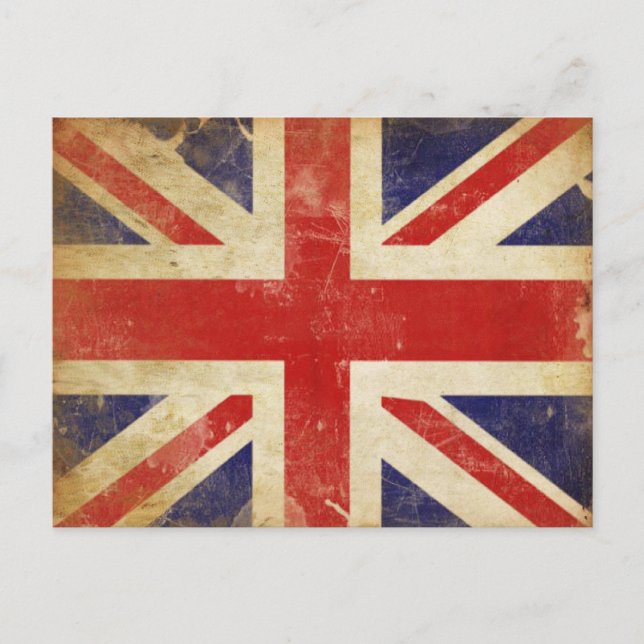 Vykort med den vintageStorbritannien flagga (Framsida)