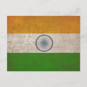vykort med Dirty Flagga från Indien