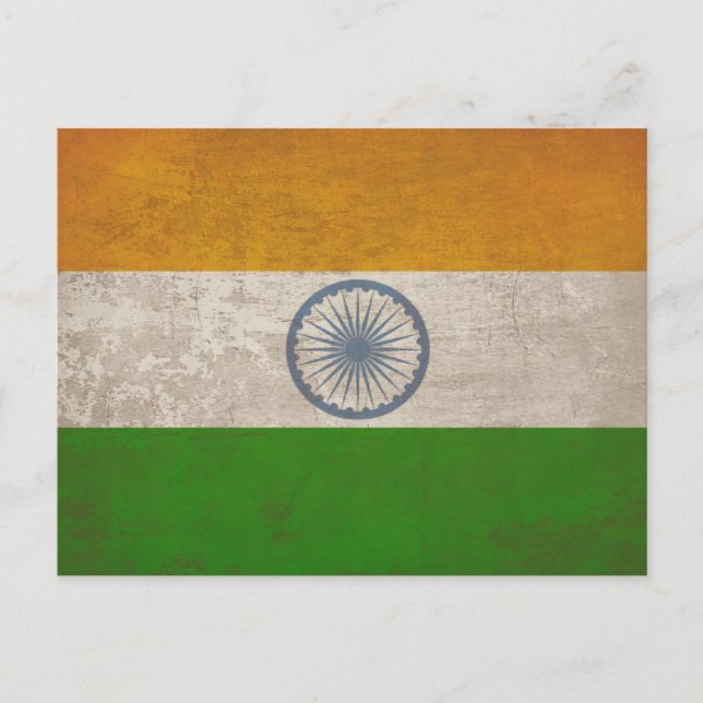 vykort med Dirty Flagga från Indien (Framsida)