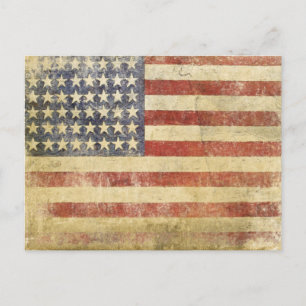vykort med Dirty Vintage Stars och stripes