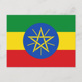 Vykort med Etiopiens flagga