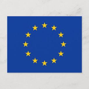 vykort med EU-Flagga