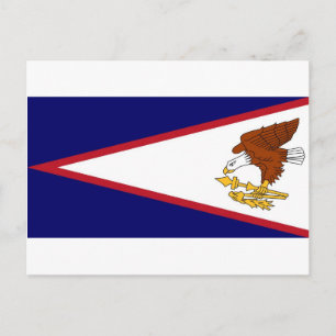 Vykort med Flagga av amerikanska Samoa- USA