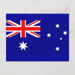 Vykort med Flagga av Australien