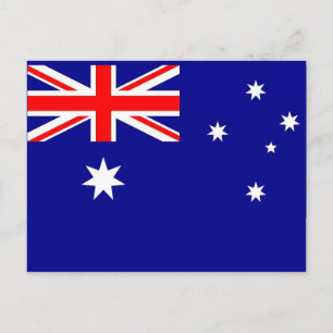 Vykort med Flagga av Australien