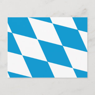 Vykort med Flagga av Bayern, Tysklant
