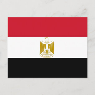 Vykort med Flagga av Egypten