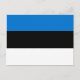 vykort med Flagga av Estland