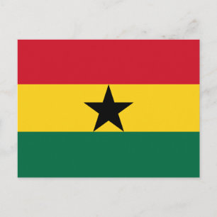 vykort med Flagga av Ghana