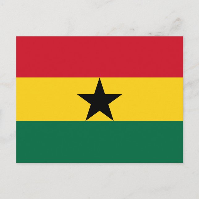 vykort med Flagga av Ghana (Framsida)