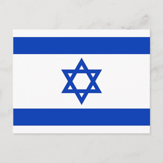 Vykort med flagga av Israel (Framsida)