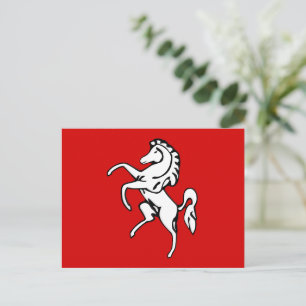 vykort med Flagga av Kent, England