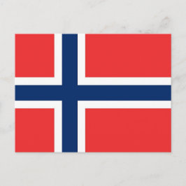 Vykort med Flagga av Norge