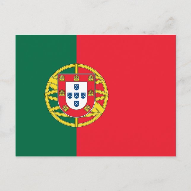 vykort med Flagga av Portugal (Framsida)