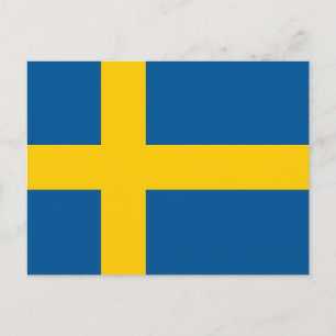 Vykort med Flagga av Sverige