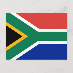 Vykort med Flagga av sydlig Afrika
